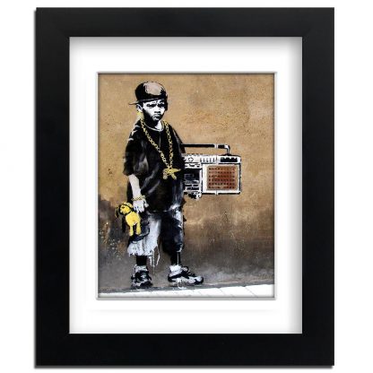 Banksy-Beat-Boy-Street-Art-professionally-Framed-art-print-with-mount-352062271832