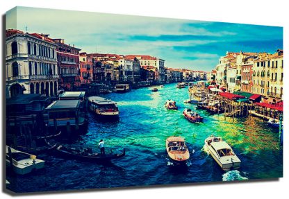Colourful-Venice-Boats-Italy-Premium-Framed-Canvas-Art-Print-371543911712