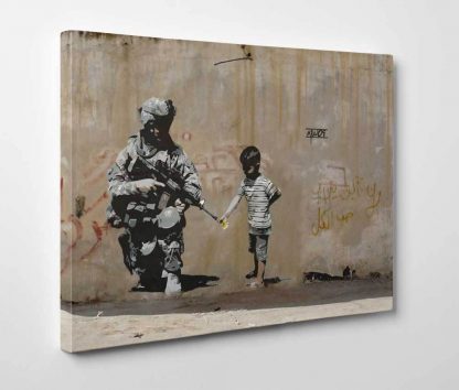 Banksy-flower-gun-Framed-Canvas-Art-Print-Giclee-Wall-Art-351653211463