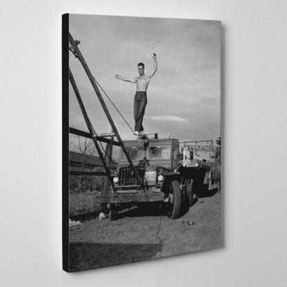 Acrobat-Practising-Framed-Canvas-Art-Print-retro-acrobat-black-white-old-351864545714