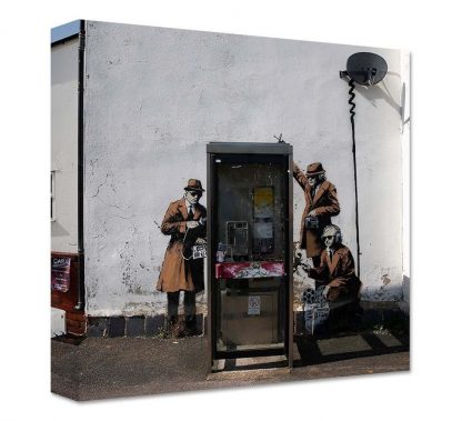 Banksy-NSA-Spies-Canvas-LARGE-WALL-ART-gchq-phonebox-spy-telephone-2014-new-371165949354