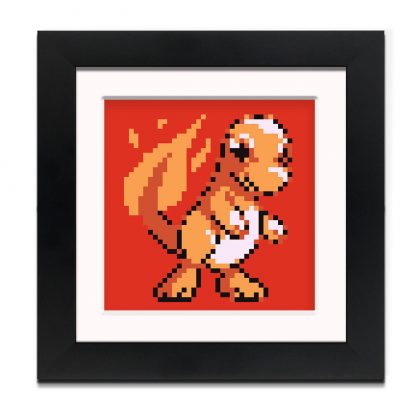 Charmander-Pokemon-Street-Art-Professionally-Framed-Square-art-print-with-371979784294