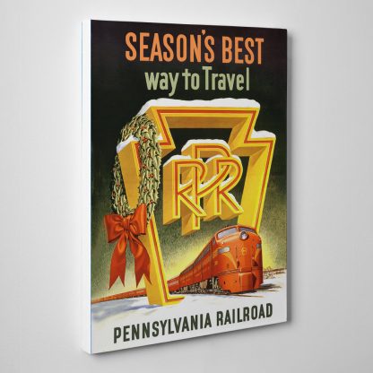 Pennsylvania-Railroad-Framed-Canvas-Art-Print-Vintage-travel-USA-Trains-352146716294