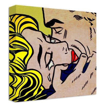 Lichtenstein-Kiss-Canvas-LARGE-WALL-ART-plane-roy-comic-halftone-371164594575
