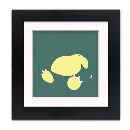 Snorlax-Pokemon-Street-Art-Professionally-Framed-Square-art-print-with-mount-371981690035