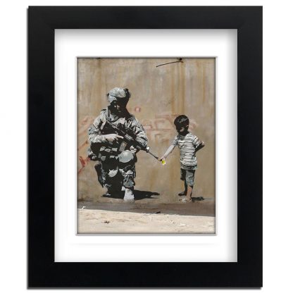 Banksy-Flower-Gun-Street-Art-professionally-Framed-art-print-with-mount-371961524027