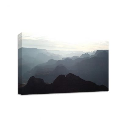 Faded-Mountains-Framed-Canvas-Art-Print-Nature-Art-Many-Sizes-371543908787