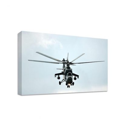 Mil-Mi-24-Attack-Framed-Canvas-Art-Print-Helicopter-Print-Many-Sizes-371543911327
