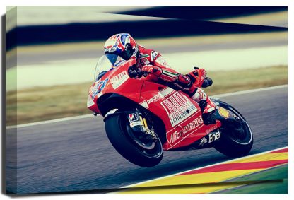 Red-Ducati-Racing-Bike-Wheelie-Premium-Framed-CANVAS-ART-PRINT-371543911387
