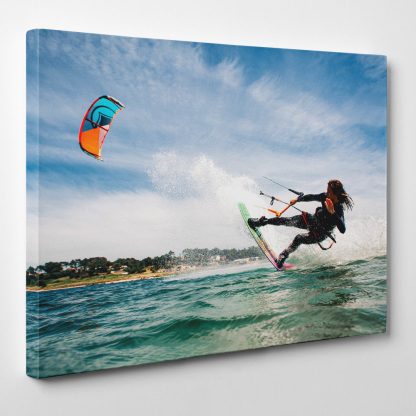 Kite-Surfing-Man-Framed-Canvas-Art-Print-Water-Sport-Surfing-Kite-372054917208