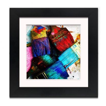 Paint-Brushes-Street-Art-Professionally-Framed-Square-art-print-with-mount-371990735468